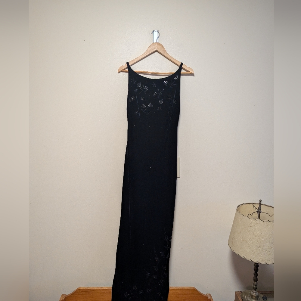 Zum Zum by Niki Livas Black Y2K Low Back Maxi Dress 5/6 - Picture 2 of 11